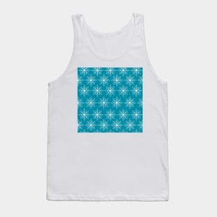 Snowflake Flower Pattern - Light Blue Tank Top